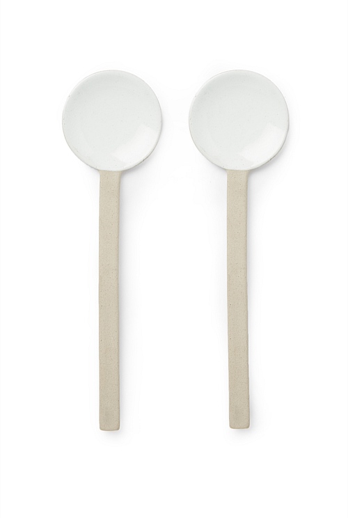 Tan Scope Salad Servers Kitchen & Dining Country Road