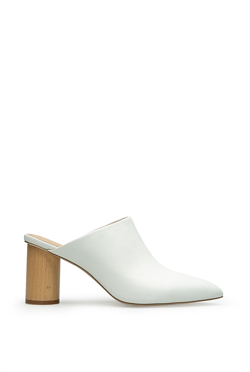 White Athena Mule - Heels & Wedges | Country Road