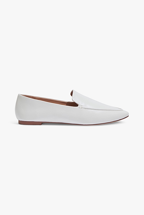 White Katie Soft Loafer - Flats | Country Road