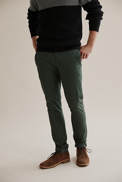 Racing Green Slim Stretch Chino - Chinos | Country Road