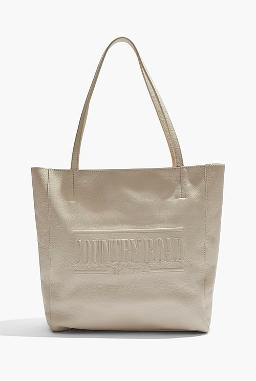 Ecru Heritage Leather Shopper - Bags | Country Road