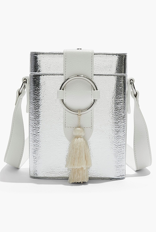 Silver Hardcase Crossbody Bag Bags Country Road