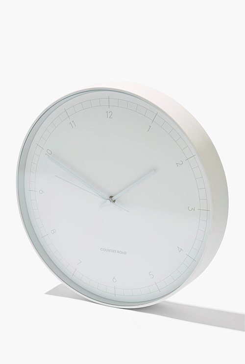 White Thea Wall Clock Decorator Country Road