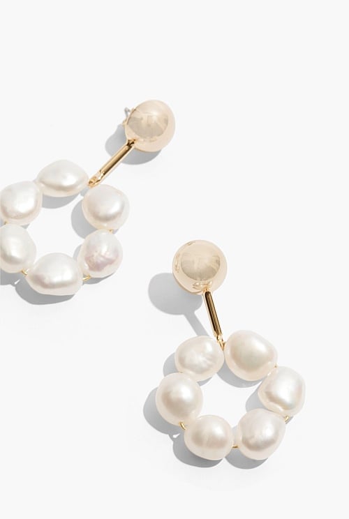 Gold Tessie Pearl Earring - Earrings | Country Road