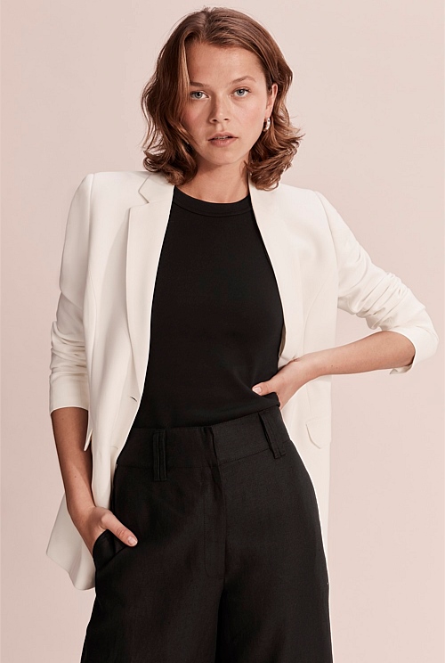 Antique White Longline Jacket Jackets & Coats Country Road