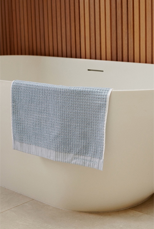 Pale Chambray Luma Australian Cotton Bath Mat Towels & Mats Country