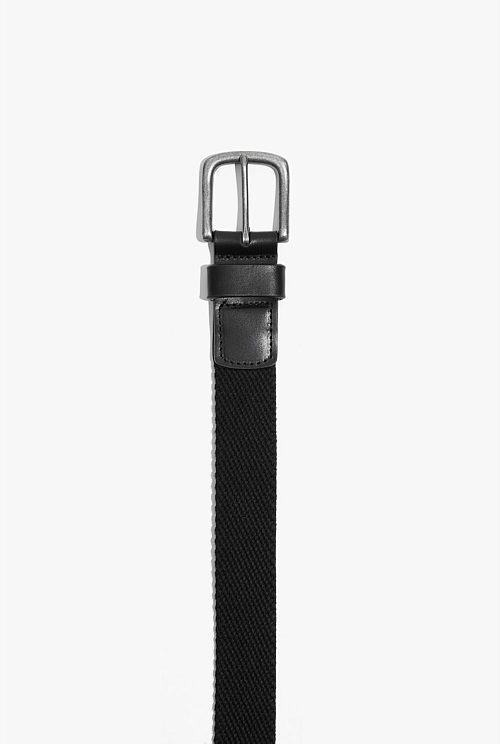 Black Woven Belt - Belts | Country Road