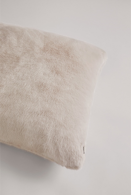 Snow Loui Faux Fur 60x60 Cushion Cushions Country Road