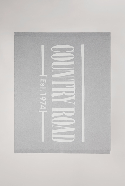 Grey Marle Organically Grown Cotton Heritage Knit Throw Organically