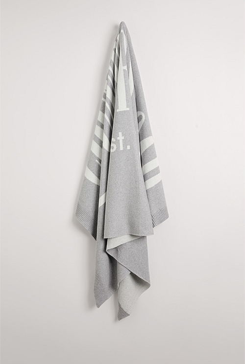 Grey Marle Organically Grown Cotton Heritage Knit Throw Organically