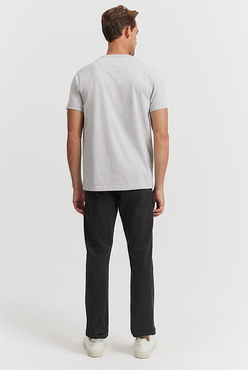 Light Grey Marle Verified Australian Cotton Heritage Logo TShirt