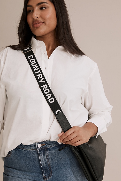 Black Double Zip Crossbody Bag Bags Country Road