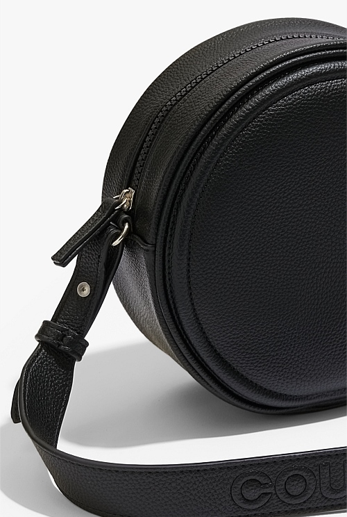 Black Branded Round Crossbody Bag Bags Country Road