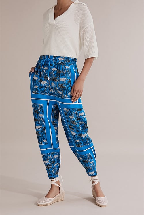 Tile Print Printed Harem Pant - Pants | Country Road