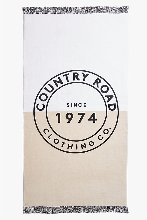 Sand Australian Cotton 1974 Logo Beach Towel Beach Towels Country Road