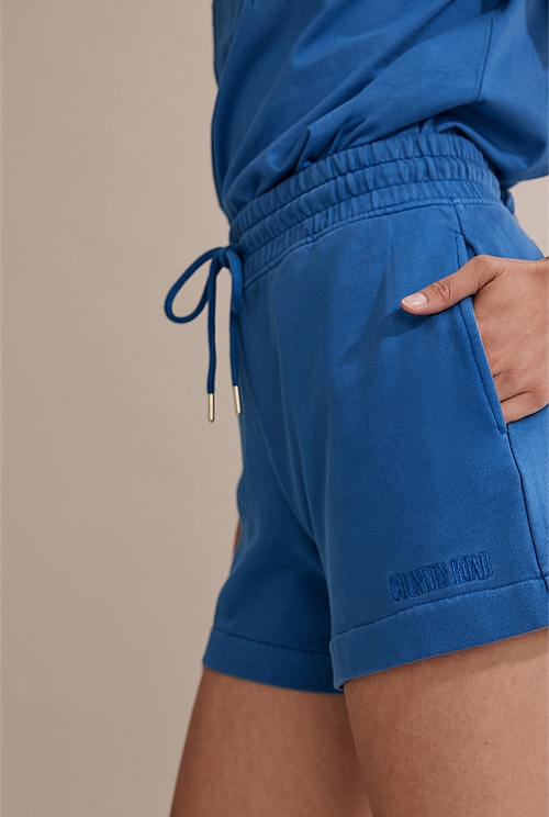 Venice Blue Verified Australian Cotton Heritage Sweat Short
