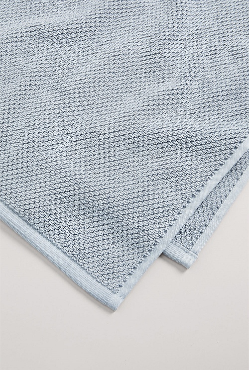Mist Blue Calo Australian Cotton Bath Mat Towels & Mats Country Road