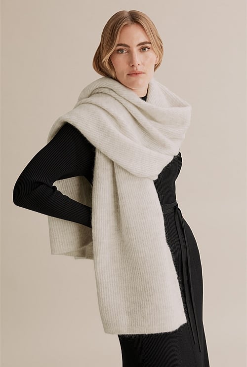 Snow Marle Brushed Rib Scarf - Hats, Scarves & Gloves 