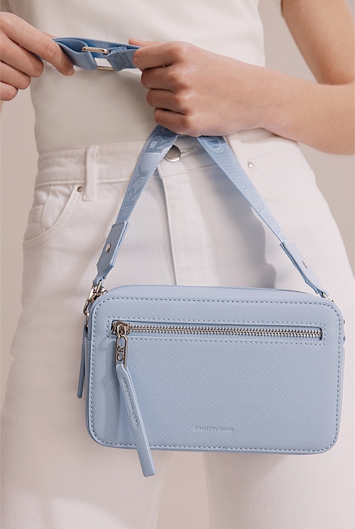 Pale Blue Branded Camera Bag Bags Country Road