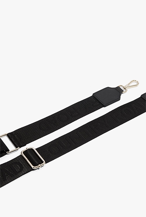 Black Nylon Branded Bag Strap - Bags | Country Road