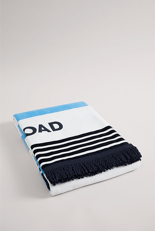 Seaside Blue Yamba Australian Cotton Beach Towel Beach Towels