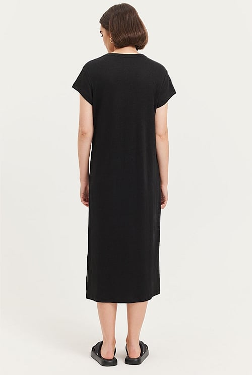 Black Jersey Midi Dress - Dresses | Country Road