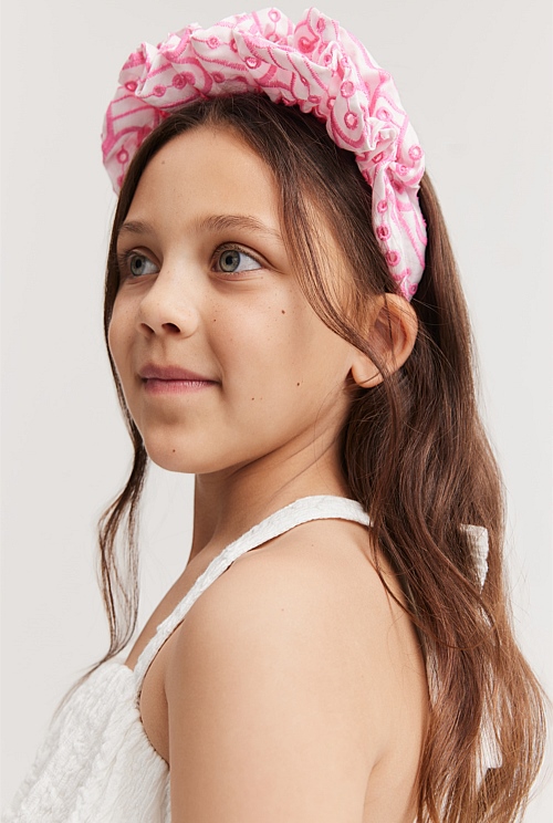 Candy Pink Textured Headband Accessories Country Road