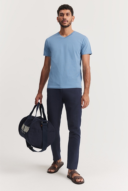 2XIST Hombre Slim Fit Pima Cotton Deep V-Neck El Salvador