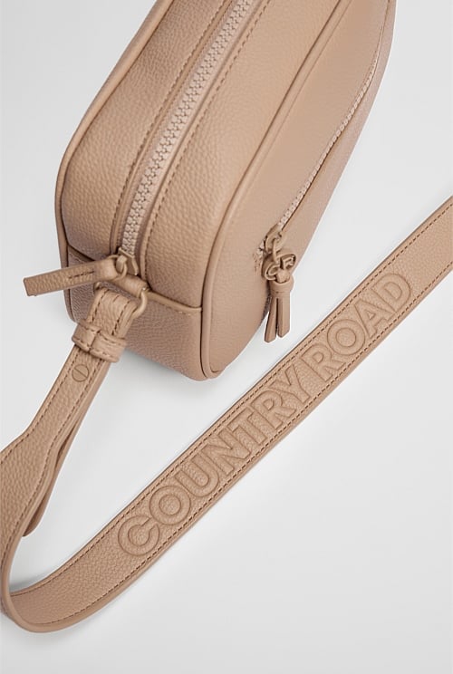 Dark Camel Strap Detail Crossbody Bag Bags Country Road