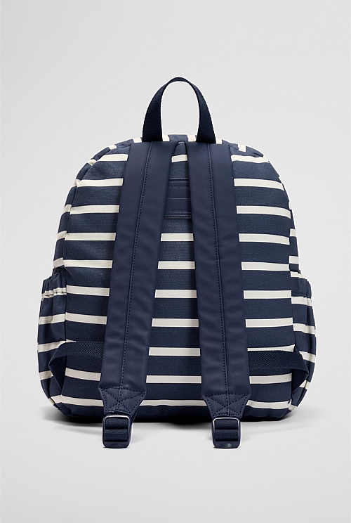 Navy Stripe Backpack Natural Fibres Country Road