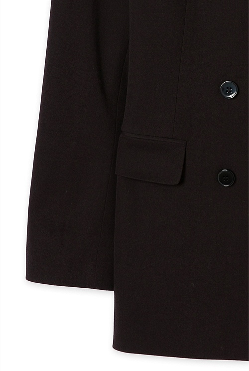 Black Tailored Longline Jacket Jackets & Coats Country Road