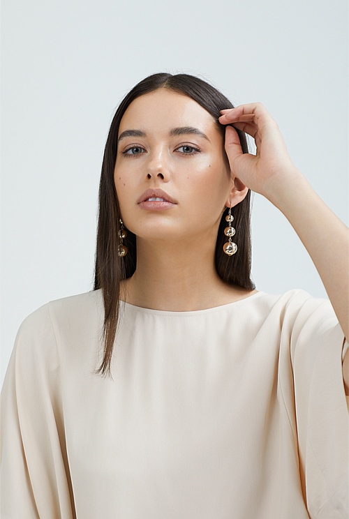 Gold Rosie Drop Earring - Earrings | Country Road