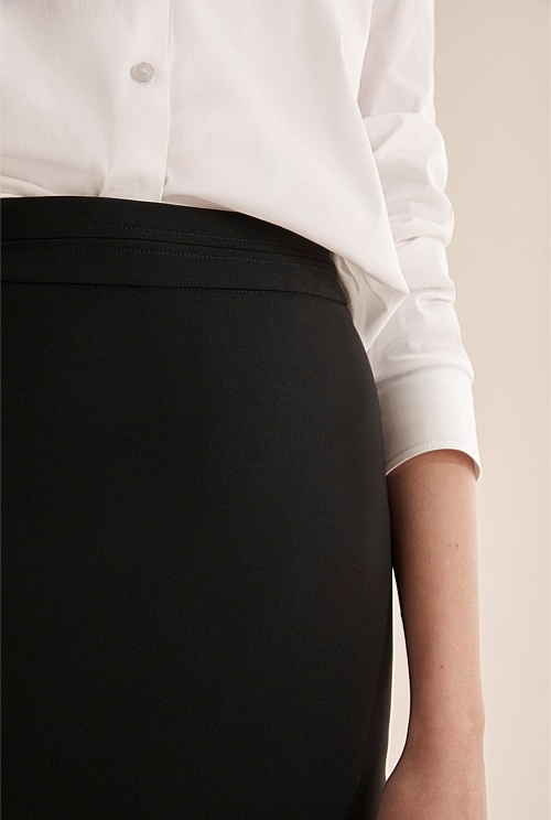 Black Darted Pencil Skirt - Skirts | Country Road