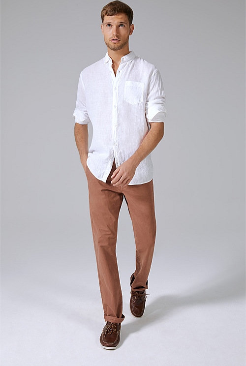 Rich Tan Standard Stretch Chino - Chinos | Country Road