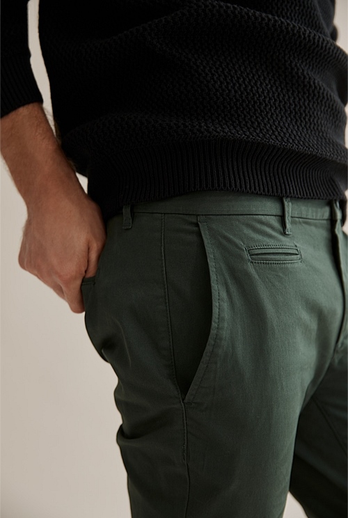Racing Green Slim Stretch Chino - Chinos | Country Road