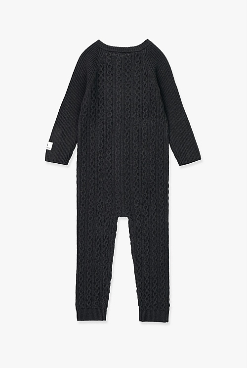 Smoke Cable Knit Jumpsuit Jumpsuits & Bodysuits Country Road