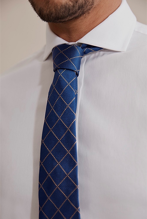 Yellow Diagonal Grid Tie - Ties & Pocket Squares | Country Road