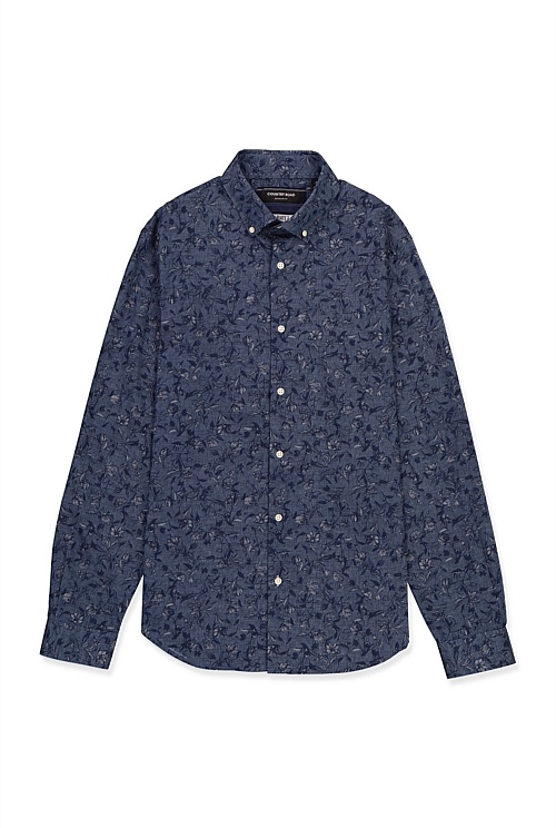 Indigo Regular Indigo Floral Shirt - Casual Shirts | Country Road