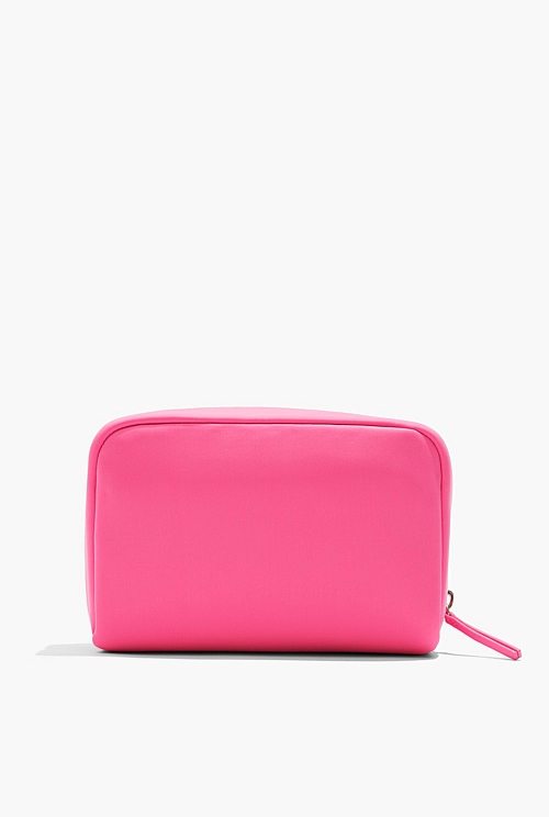 Candy Pink Neoprene Medium Cosmetic Bag Bags Country Road