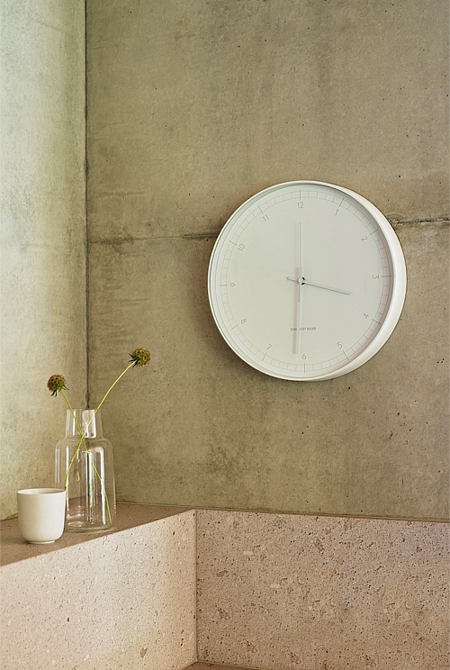 White Thea Wall Clock Decorator Country Road