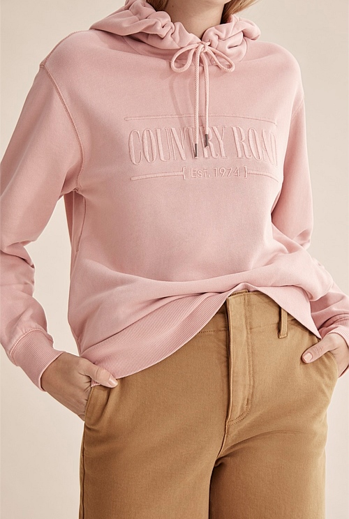 Dust Pink Verified Australian Cotton Hooded Heritage Sweat Sweats