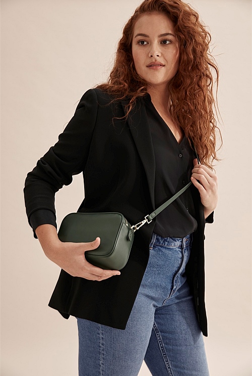 Forest Green Claire Crossbody Bag - Bags | Country Road