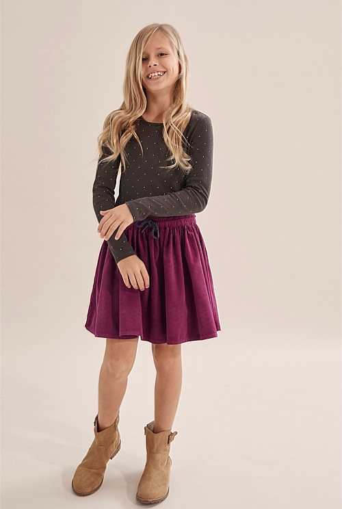 Berry Cord Skirt - Skirts | Country Road