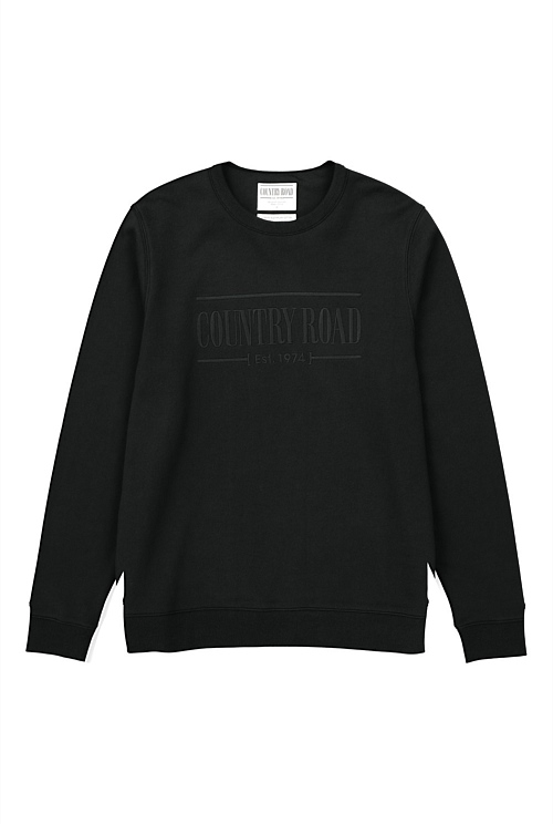Black Verified Australian Cotton Heritage Sweat Supporting Community