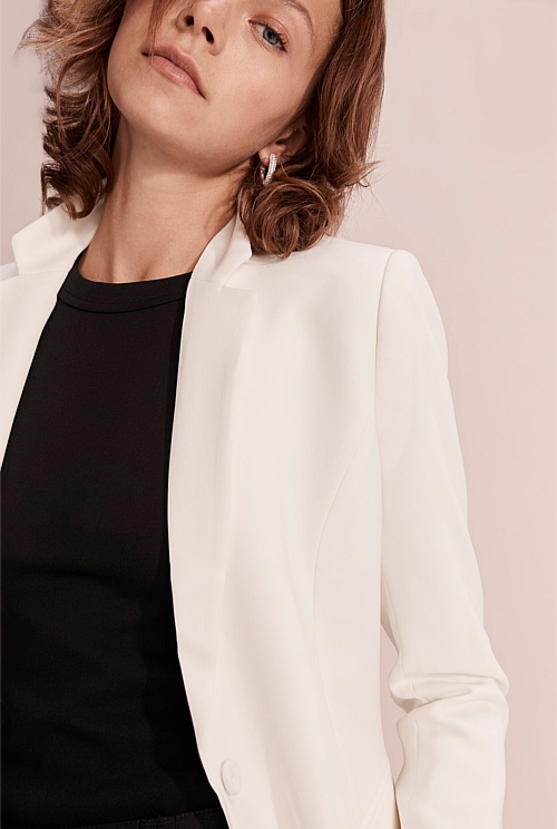 Antique White Longline Jacket Jackets & Coats Country Road